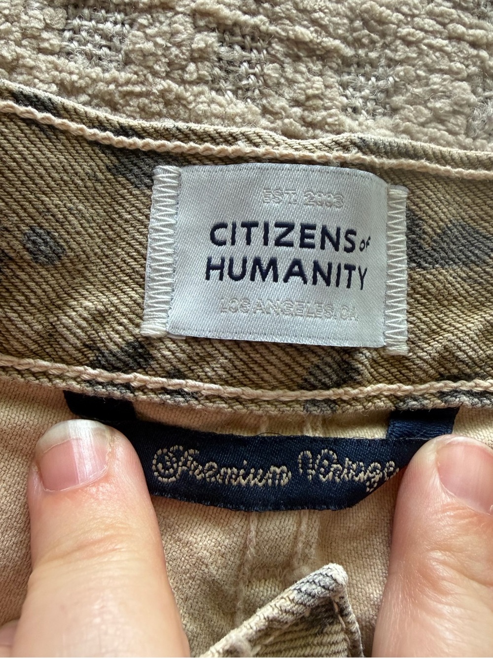 Citizens of Humanity nwot Miro Jeans in Natural Cheetah barrel wide leg jeans - Picture 6 of 14